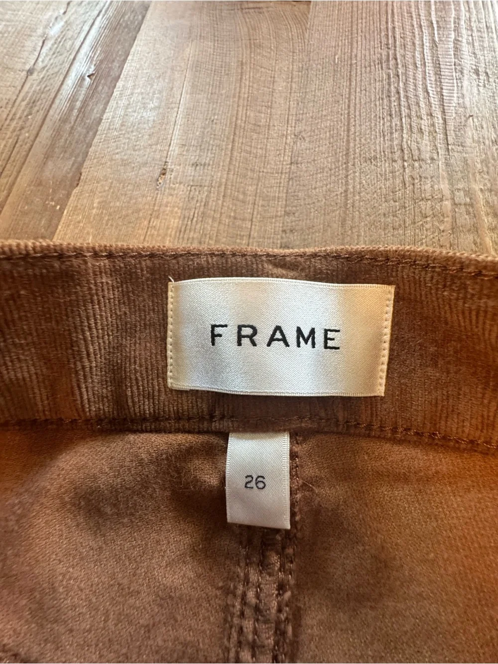Frame Denim Women’s Wide Leg Pants in Brown Corduroy